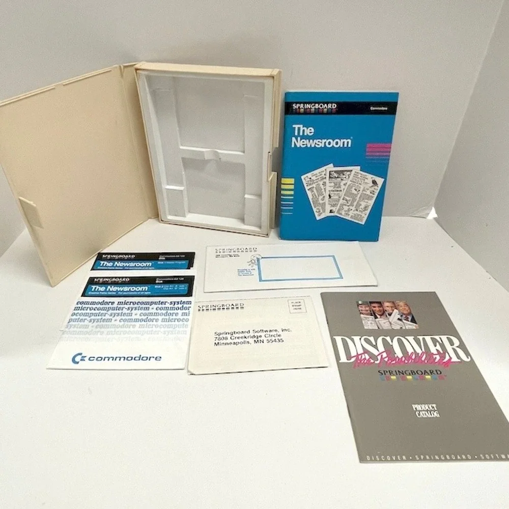 Springboard The Newsroom Software Commodore 64 128 Vintage‎ Computer Untested